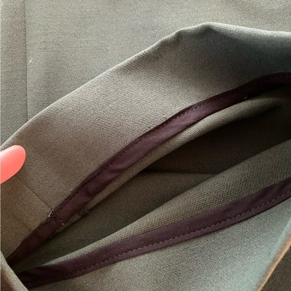 Isoude Green Straight Leg High Rise Pants, Women's Size 8, Designer Trousers - Picture 7 of 10